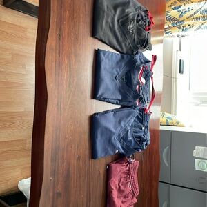 Mediclo all large bundle 3 pairs scrubs(1 black,2 navy) plus 1 burgundy bottom